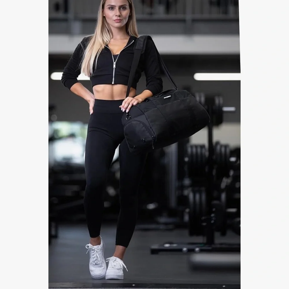 New Fitgriff Black Sports Gym V2 Duffel Bag with Shoe Compartment